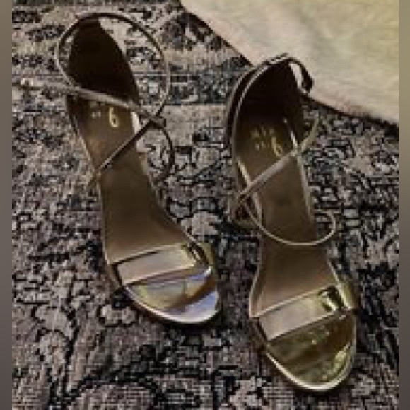 Gold Strappy Heels - Picture 3 of 3